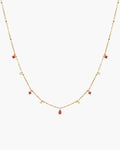 Elysee Necklace in Garnet Red